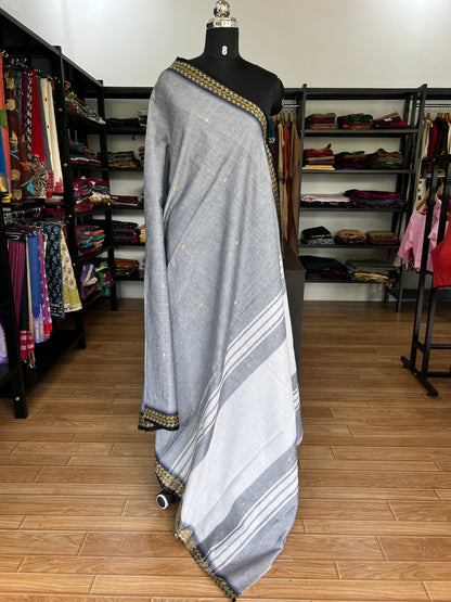 GREY DHANIAKHALI SAREE
