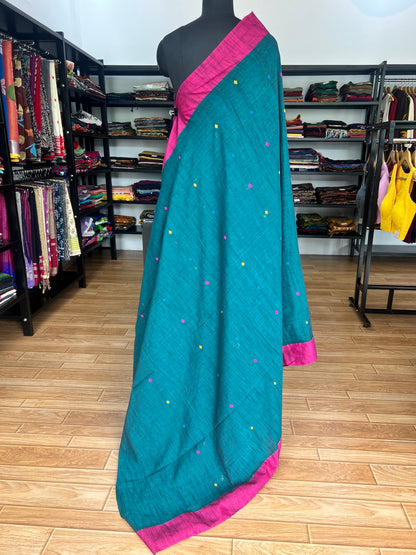 GREEN KHADI COTTON SAREE