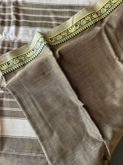 GREY NARAYANPET SAREE