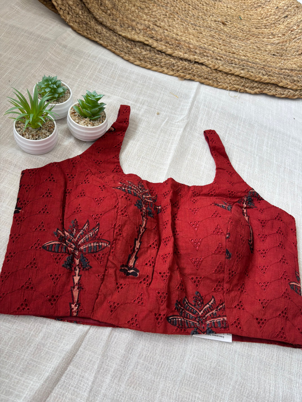 MAROON HAKOBA BLOUSE