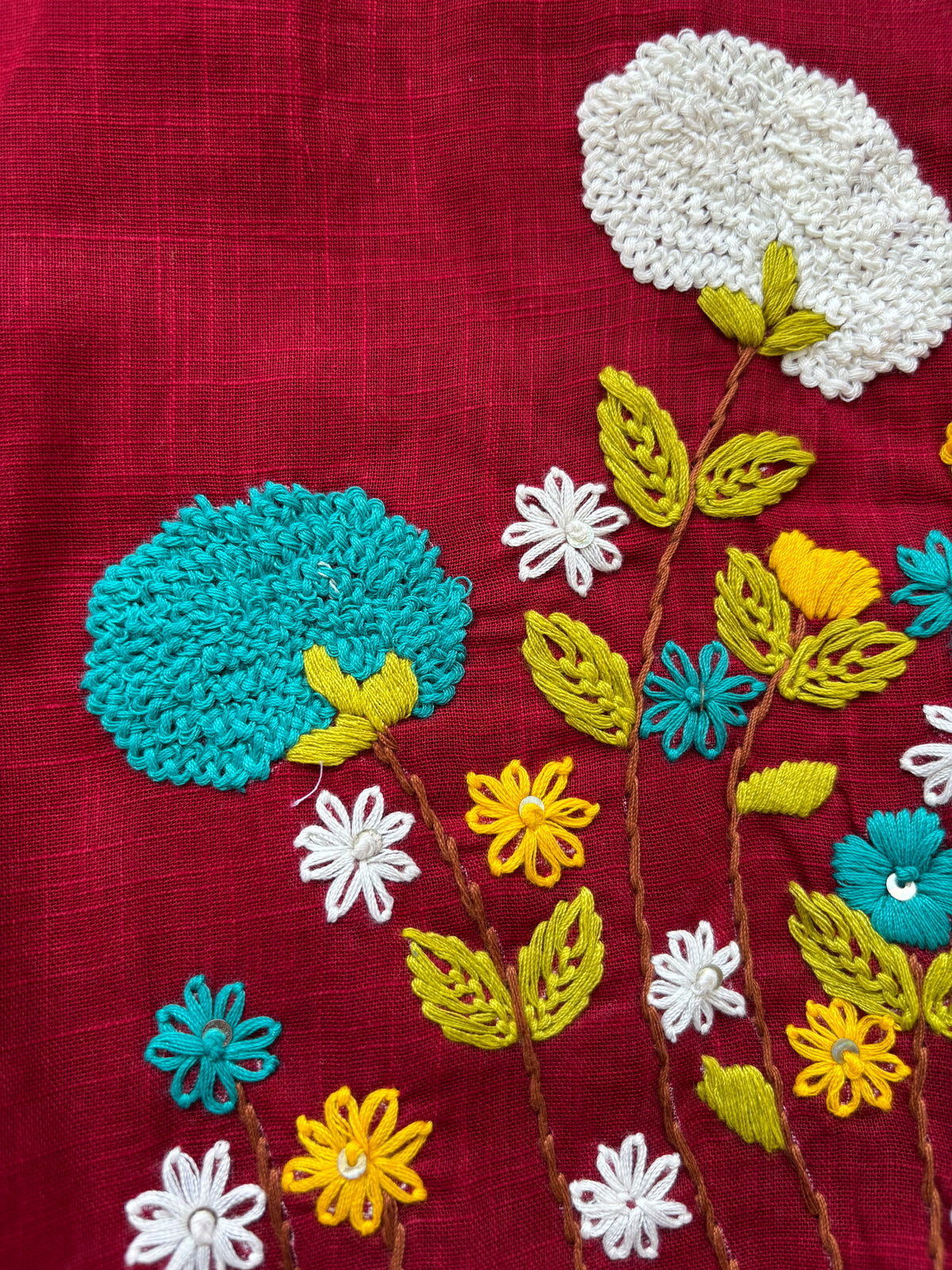 MAROON EMBROIDERED  BLOUSE