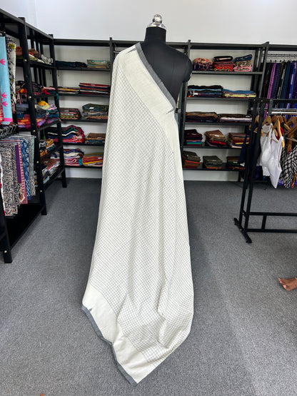 WHITE JAMDANI SAREE