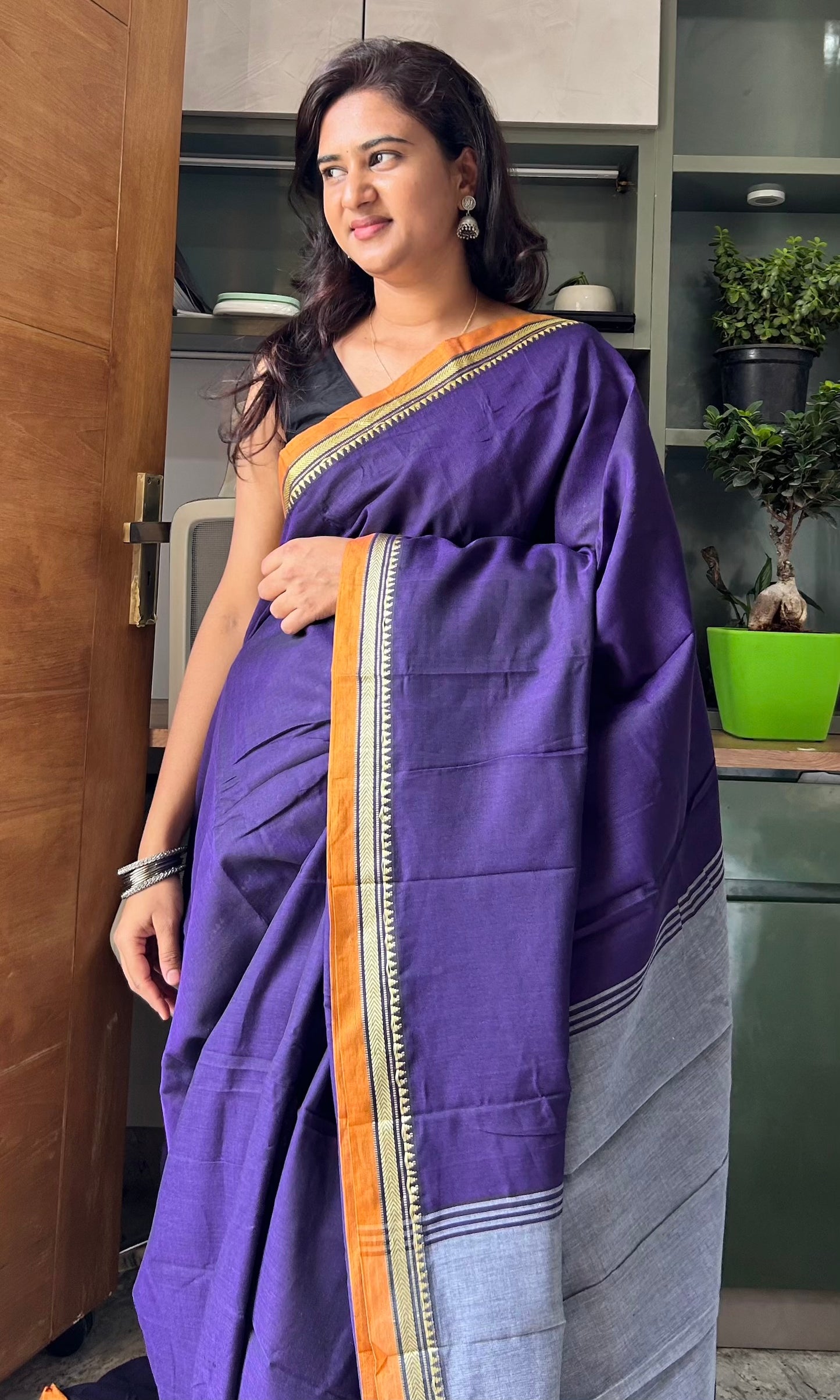 PURPLE NARAYANPET SAREE