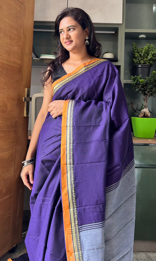 PURPLE NARAYANPET SAREE