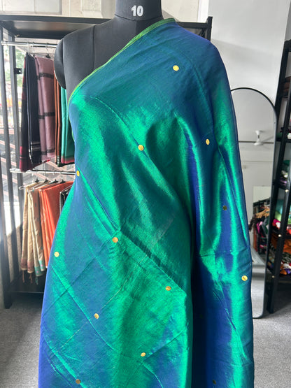 GREEN TISSUE MUL SAREE