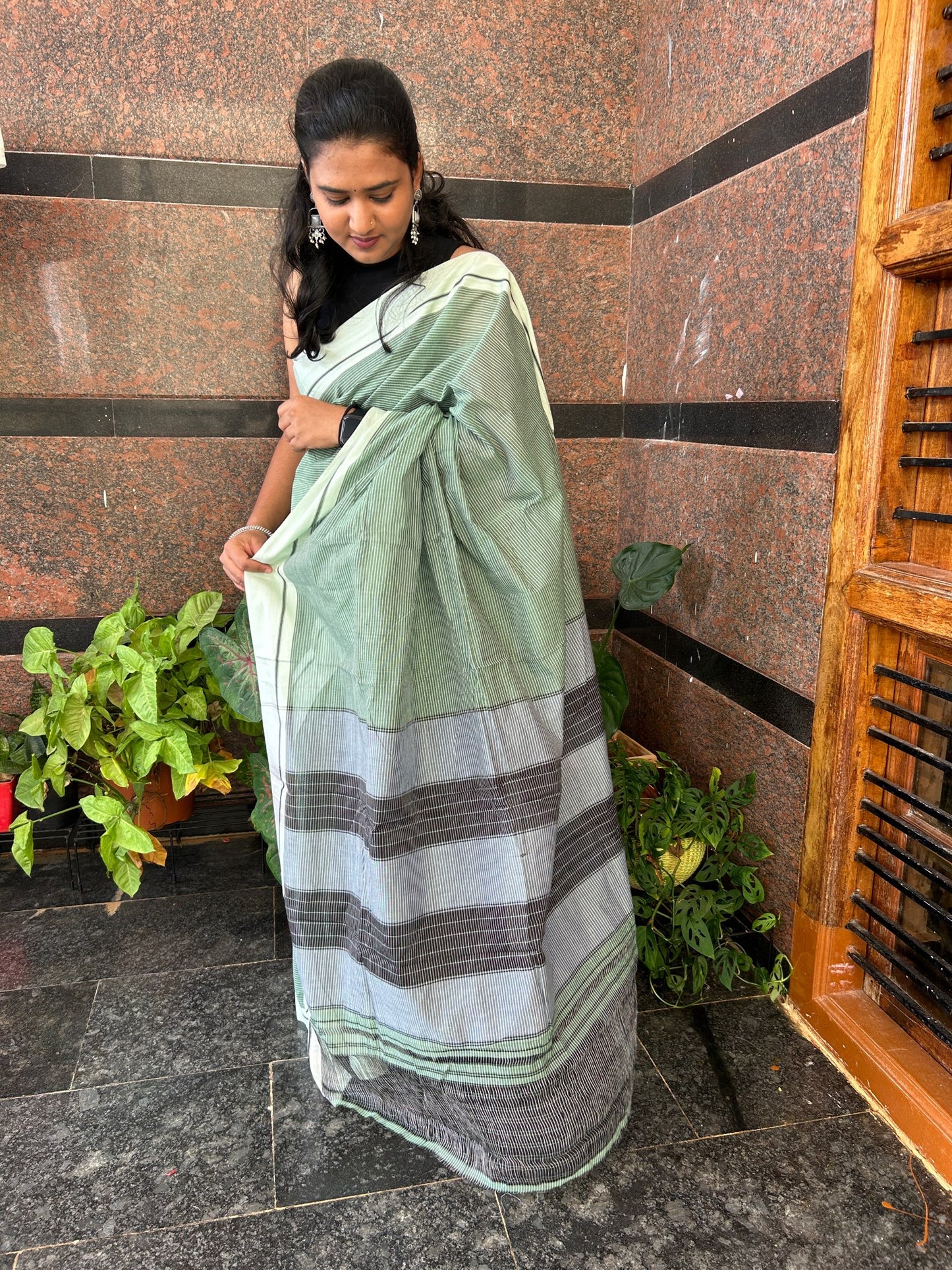 GREEN PATTEDANCHU SAREE.