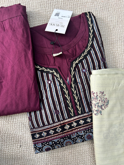 WINE COTTON SUIT