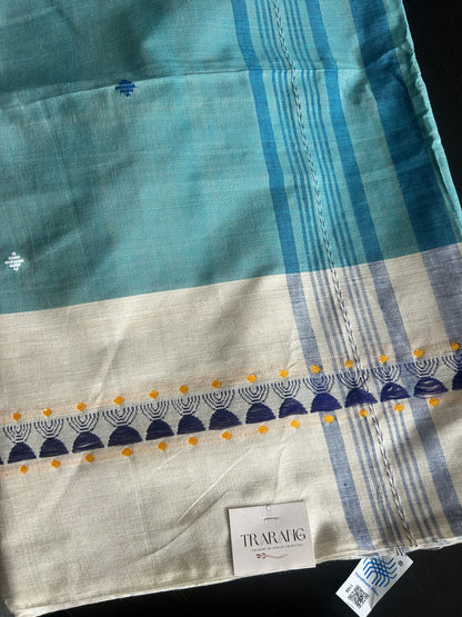 PASTEL GREEN DHANIAKHALI SAREE