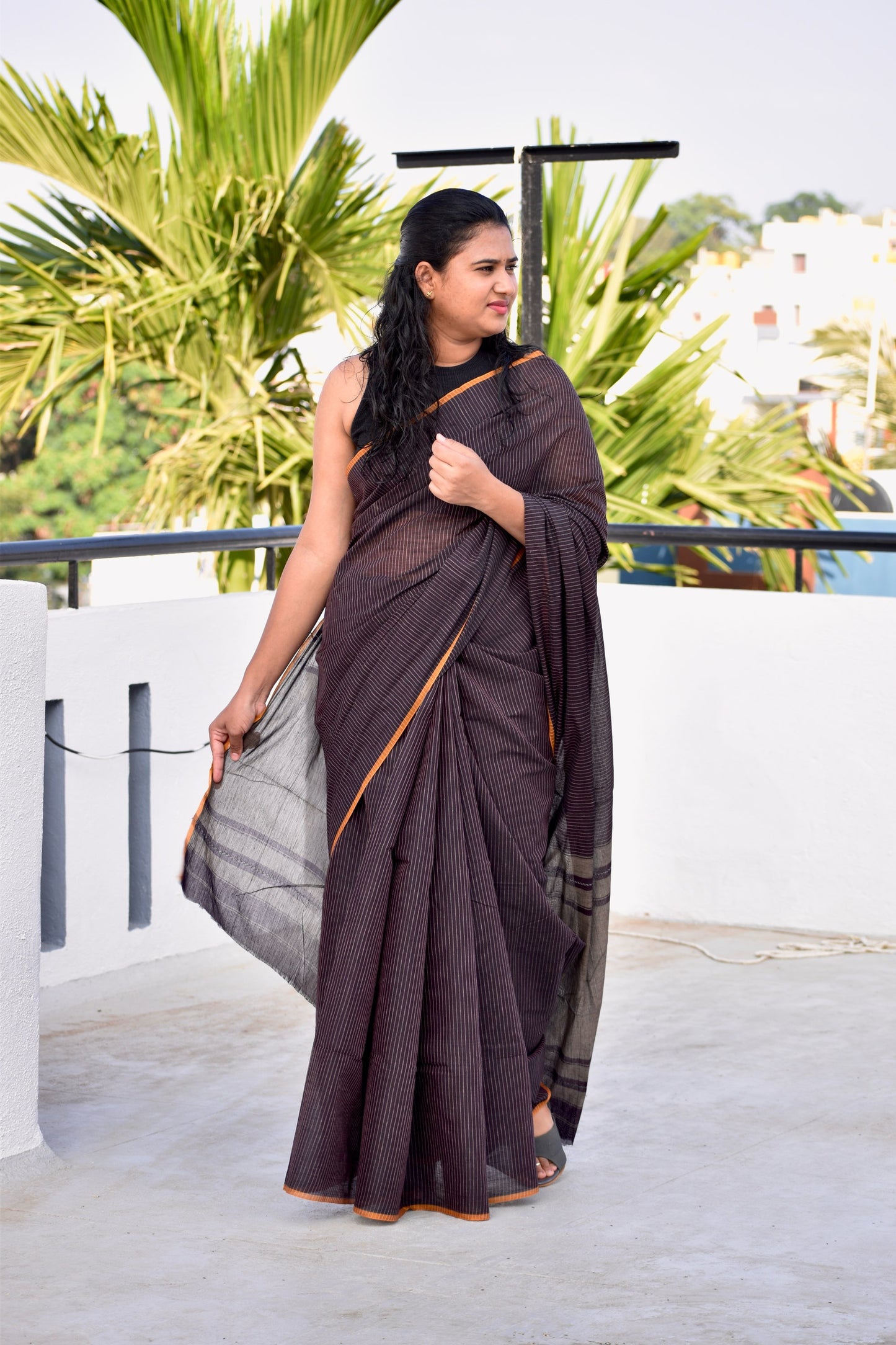 BROWN DHANIAKHALI SAREE