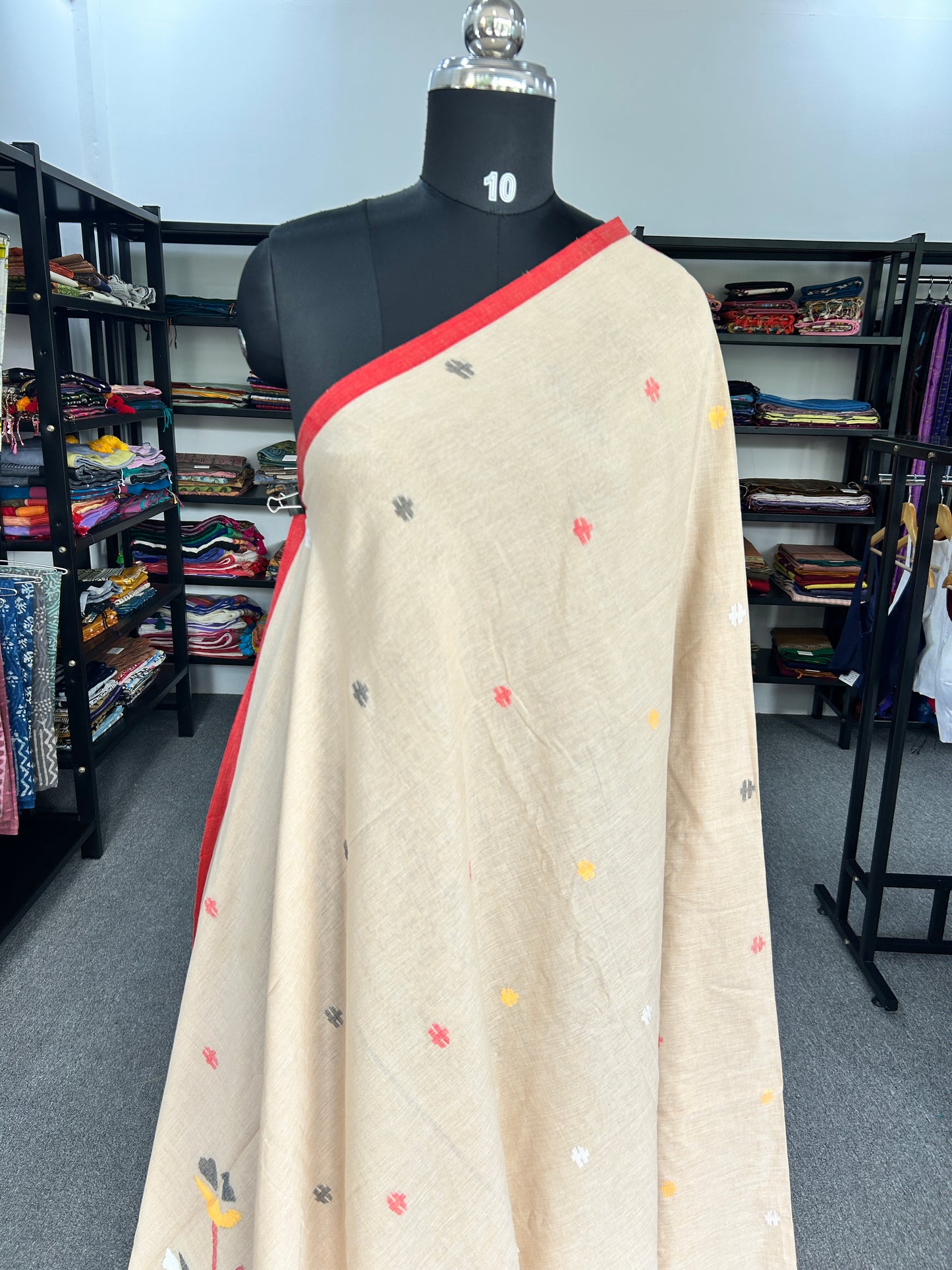 BIEGE JAMDANI SAREE