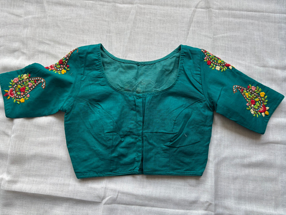 Light blue Embroidered blouse