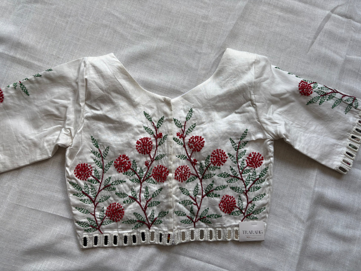 Off white Embroidered blouse