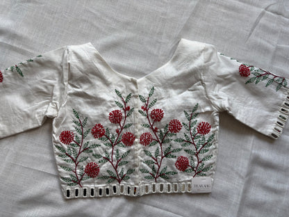 Off white Embroidered blouse