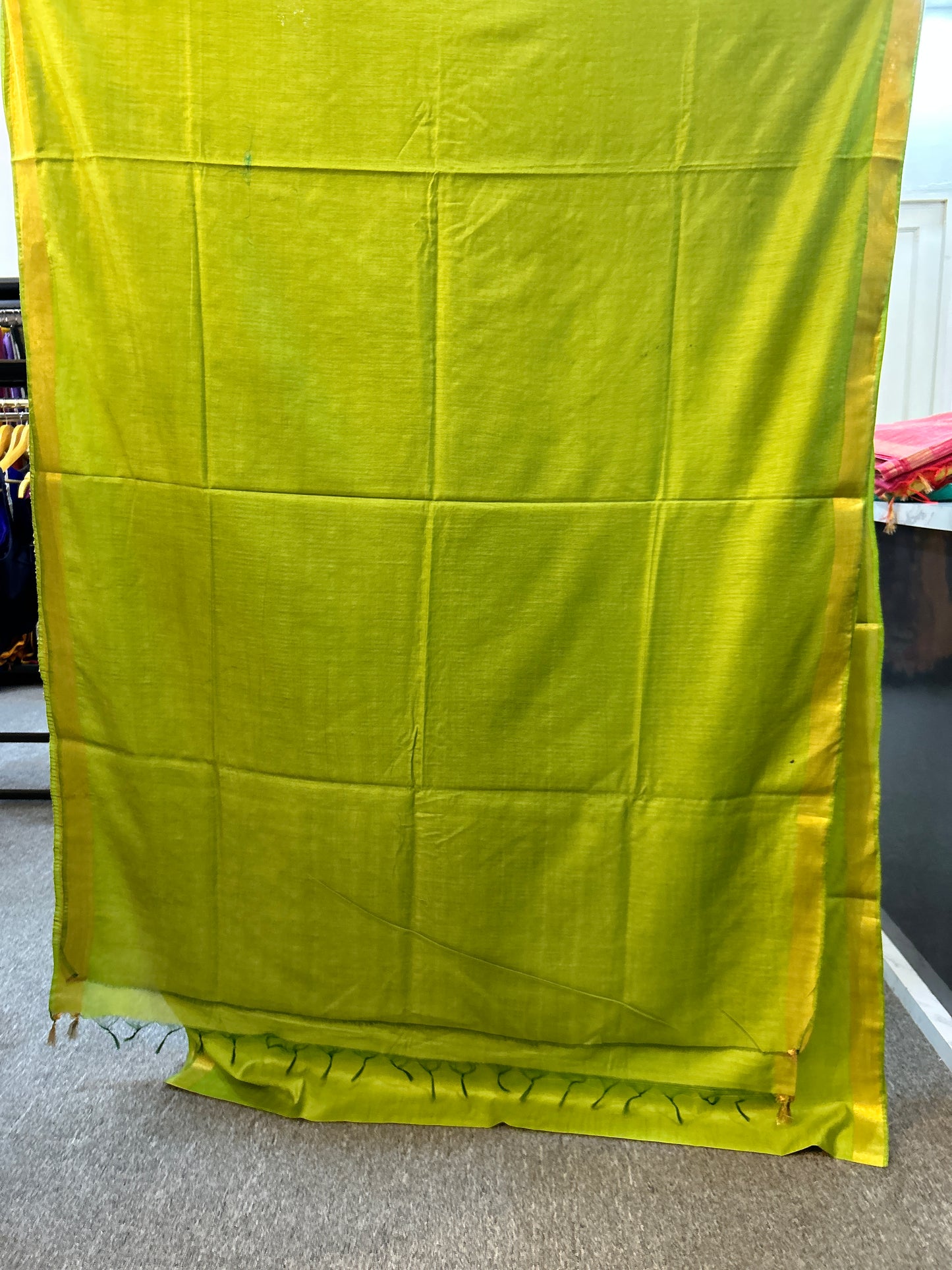 GREEN BANANA COTTON SAREE