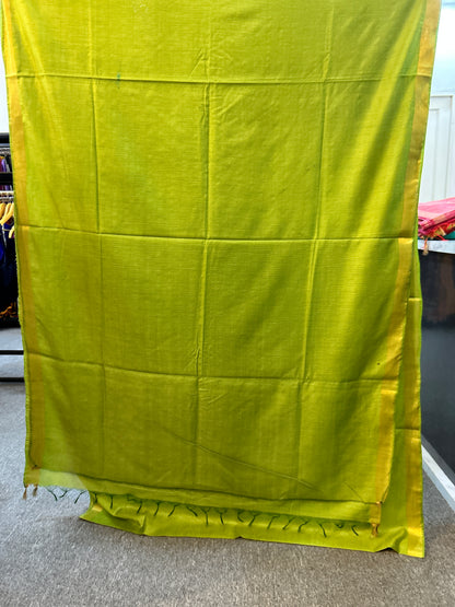 GREEN BANANA COTTON SAREE