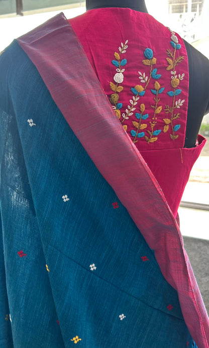 GREEN KHADI COTTON SAREE