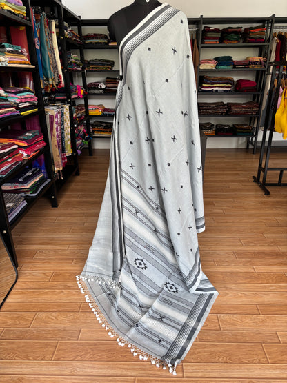 GREY BHUJODI SAREE