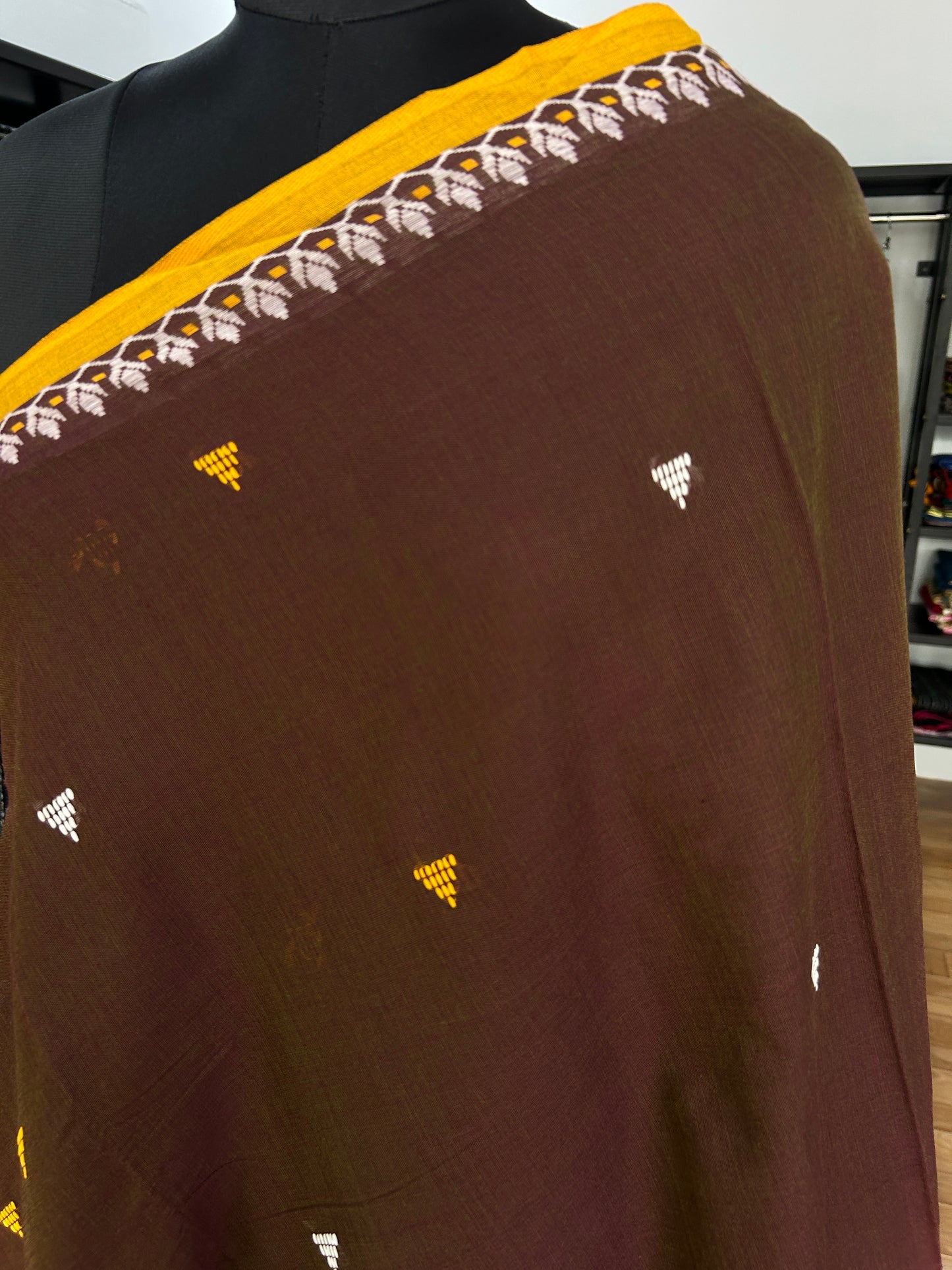 BROWN DHANIAKHALI SAREE