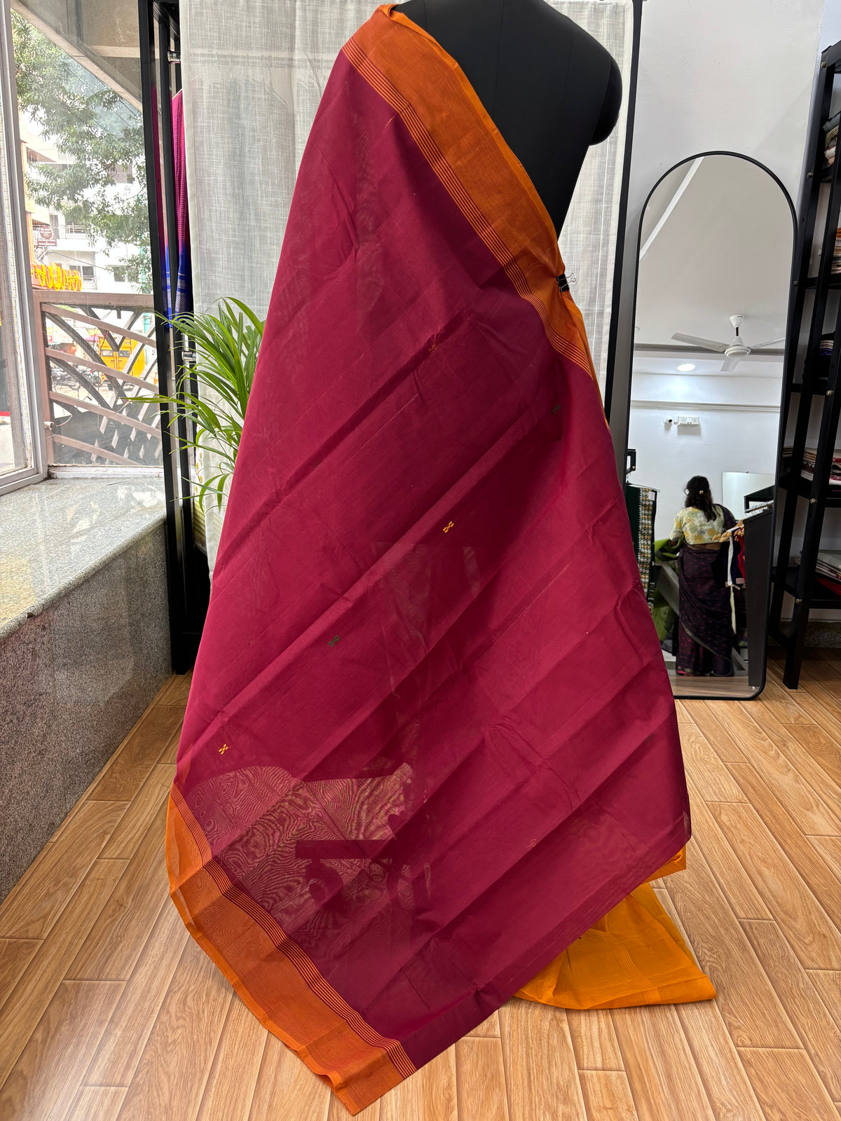 MAROON NEGAMAM COTTON
