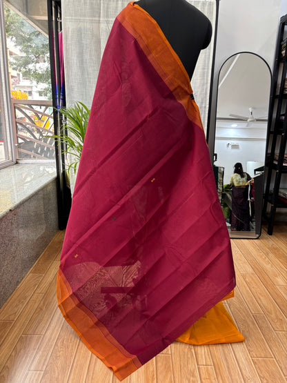 MAROON NEGAMAM COTTON