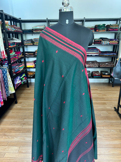 GREEN DHANIAKHALI SAREE