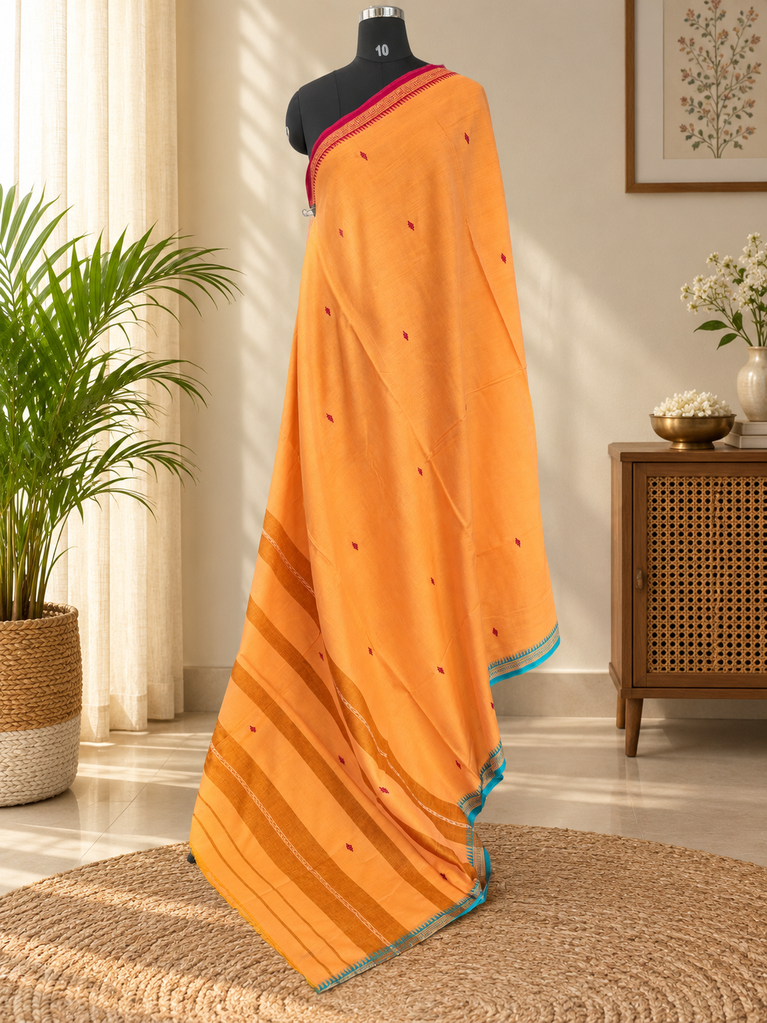 ORANGE DHANIAKHALI SAREE