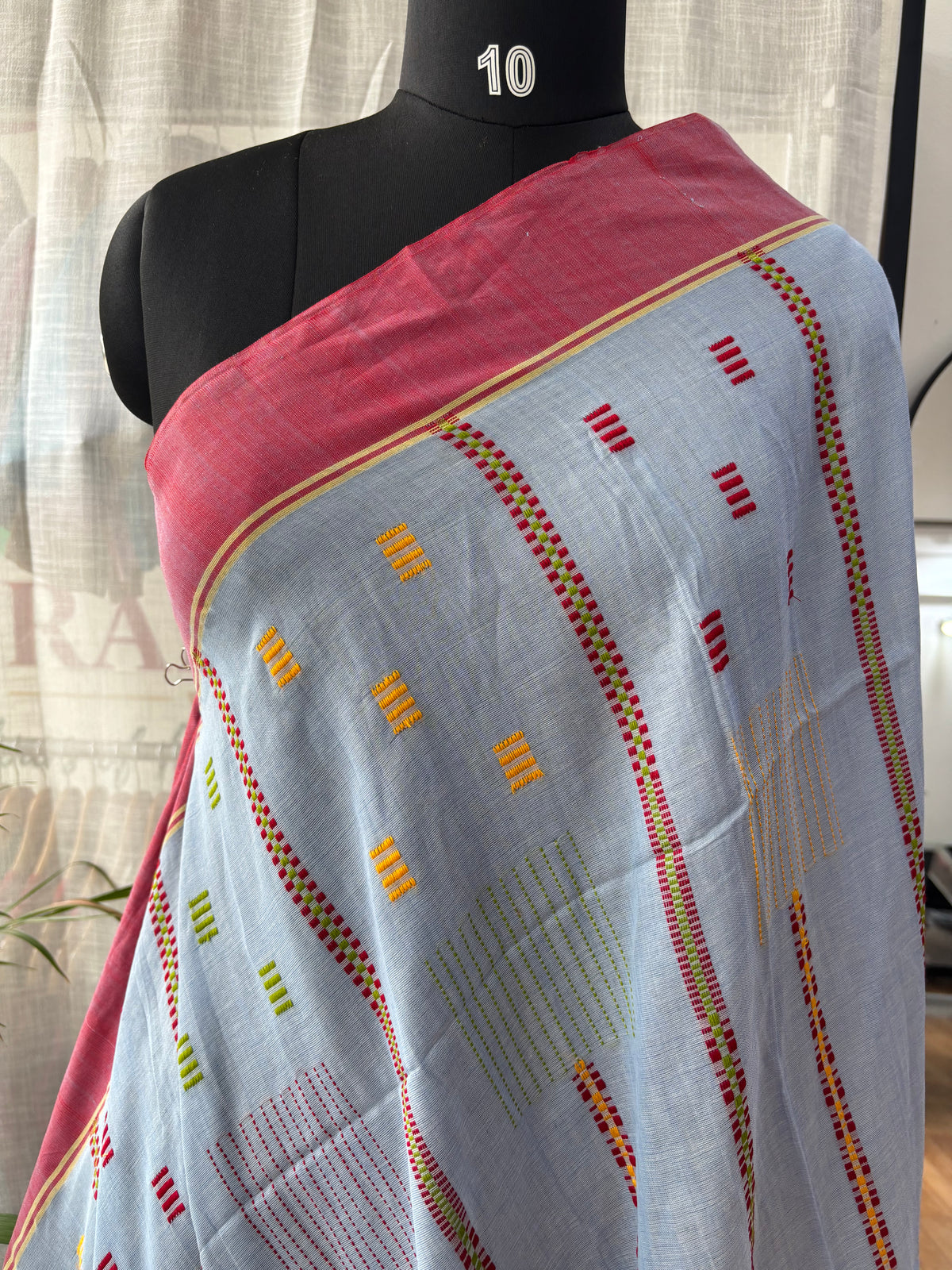 LIGHT BLUE JAMDANI SAREE