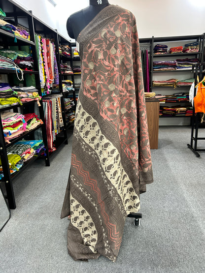 GREY AJRAKH MUL SAREE