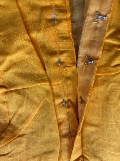 Yellow hand painted blouse