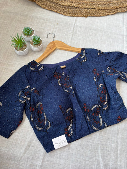 NAVY BLUE HAKOBA BLOUSE