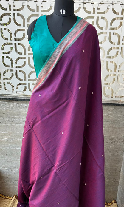 PURPLE DHANIAKHALI SAREE