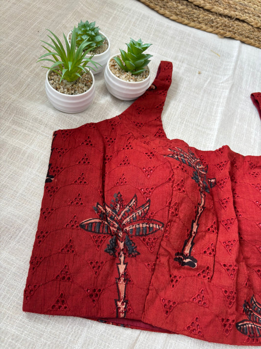 MAROON HAKOBA BLOUSE
