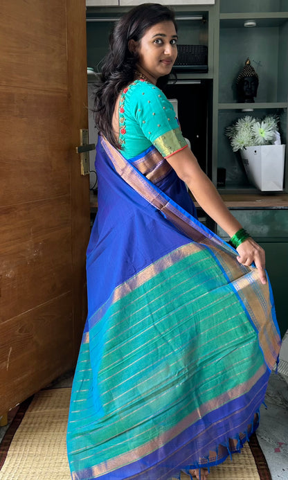 BLUE NARAYANPET SAREE
