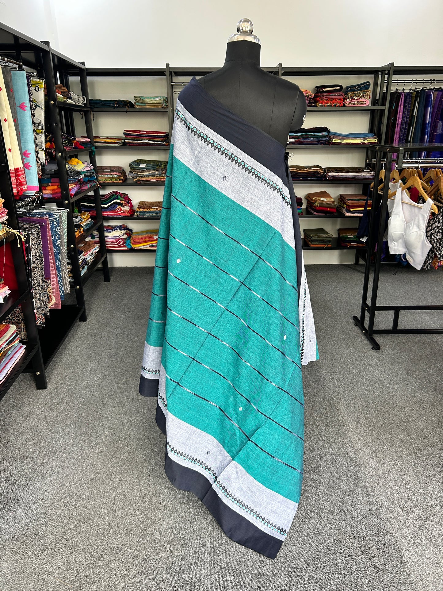 GREEN DHANIAKHALI SAREE