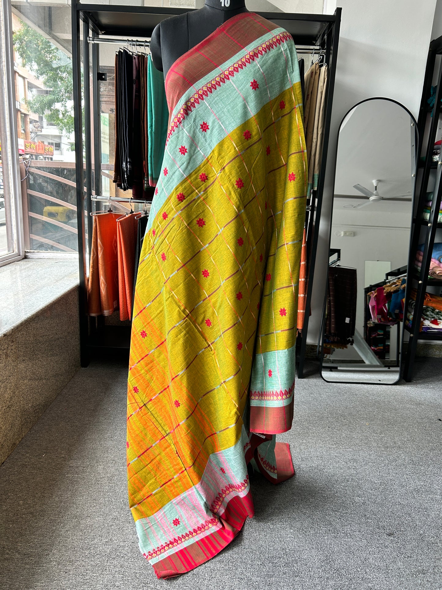 GREEN DHANIAKHALI SAREE