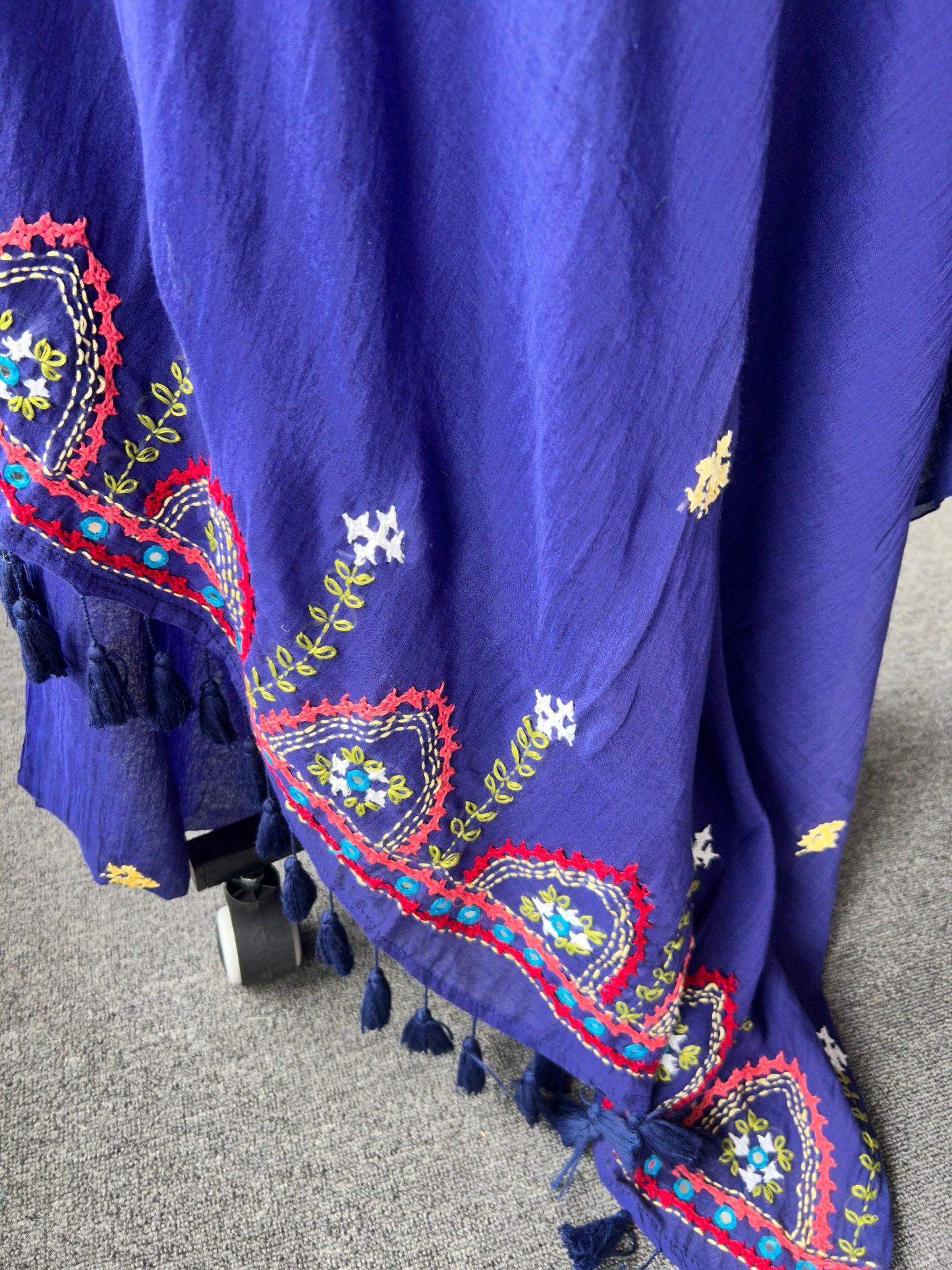 BLUE KATHA MUL SAREE