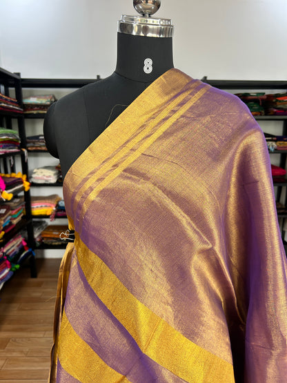 PURPLE TISSUE  MUL SAREE