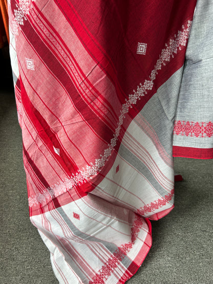 GREY DHANIAKHALI SAREE
