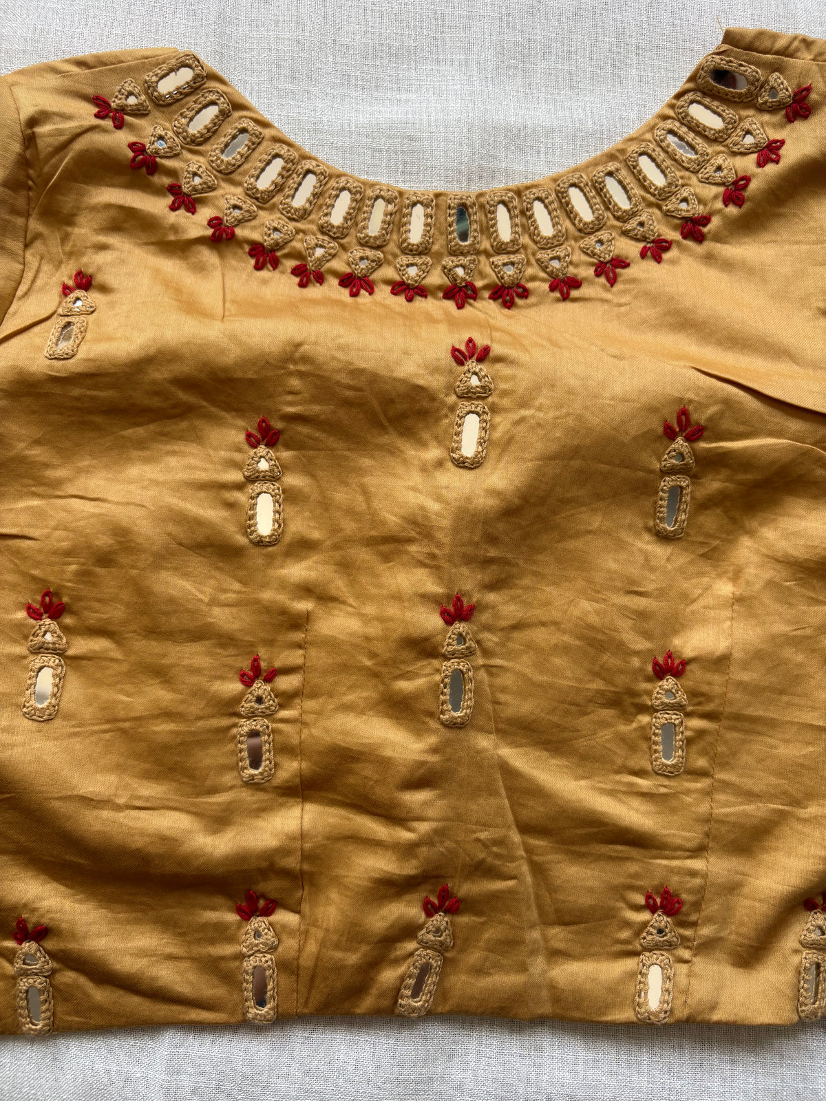 Brown Embroidered blouse