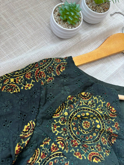GREEN HAKOBA BLOUSE
