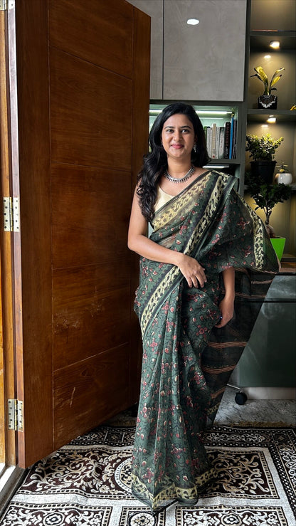 Green kota saree