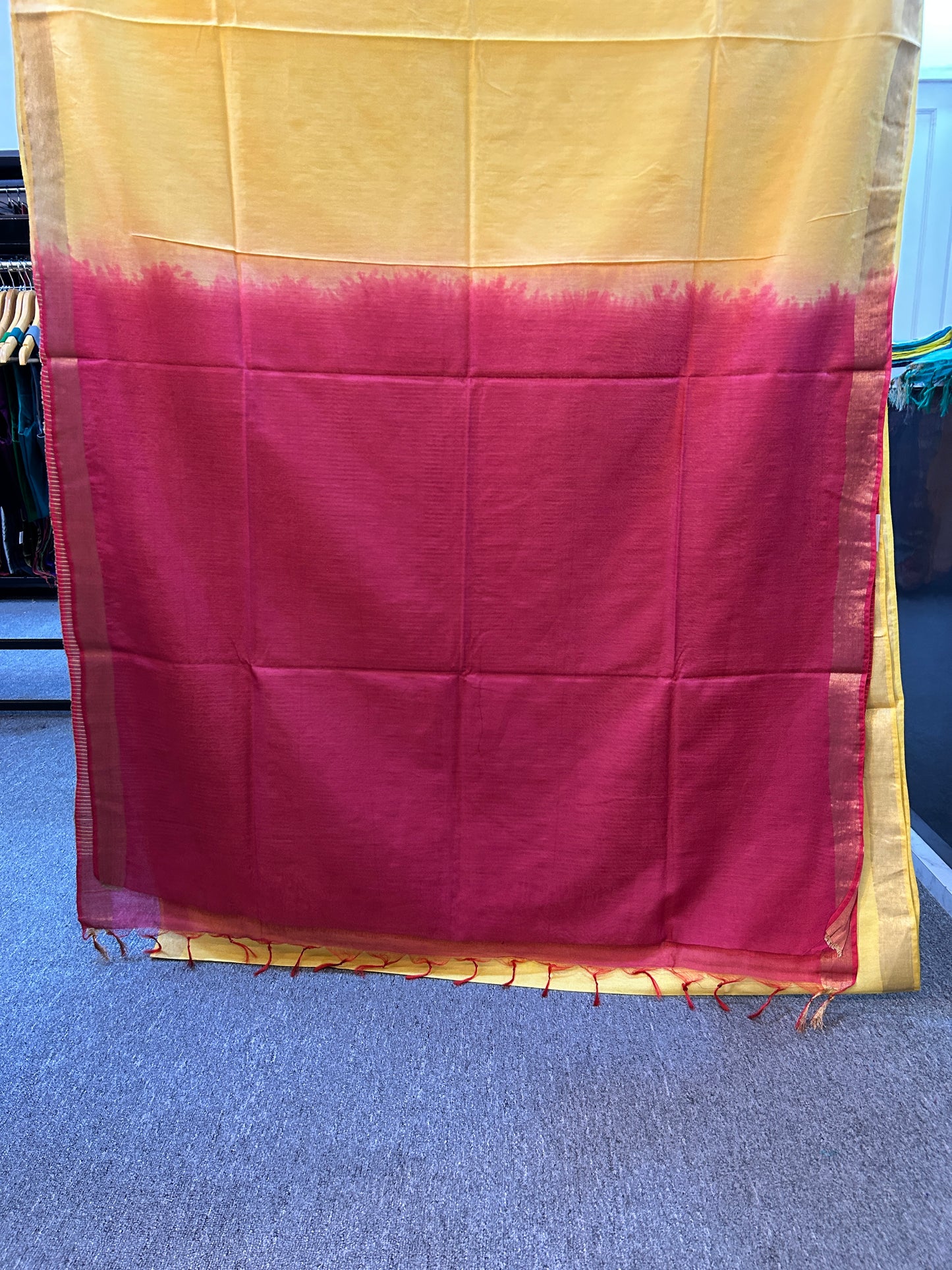 YELLOW BANANA COTTON SAREE