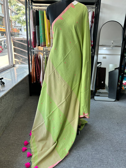 GREEN JAMDANI SAREE