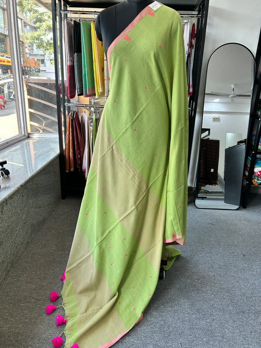 GREEN JAMDANI SAREE