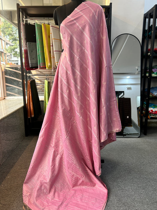 PINK TISSUE SAREE