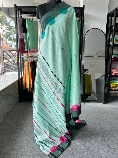 GREEN DHANIAKHALI SAREE
