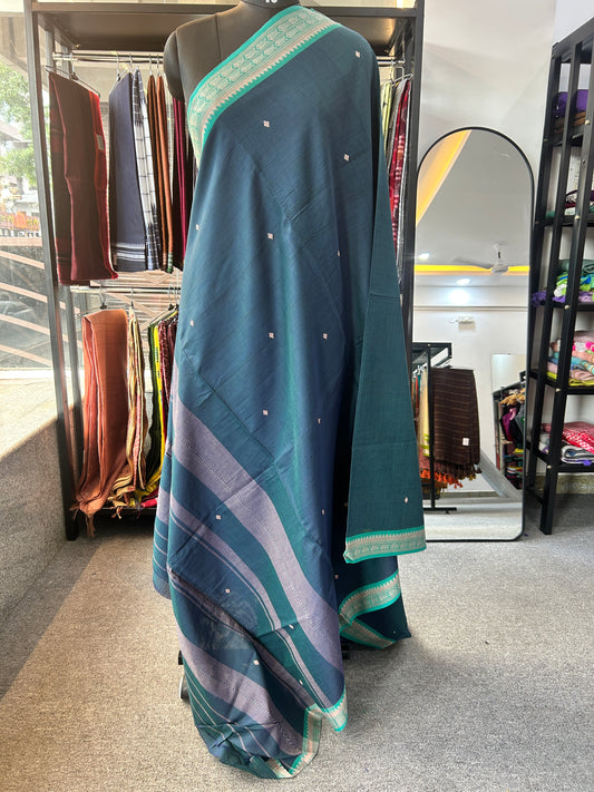 BLUE DHANIAKHALI SAREE