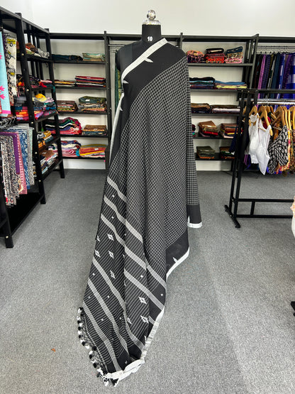 BLACK JAMDANI SAREE
