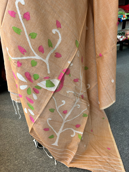 BIEGE MUL JAMDANI SAREE