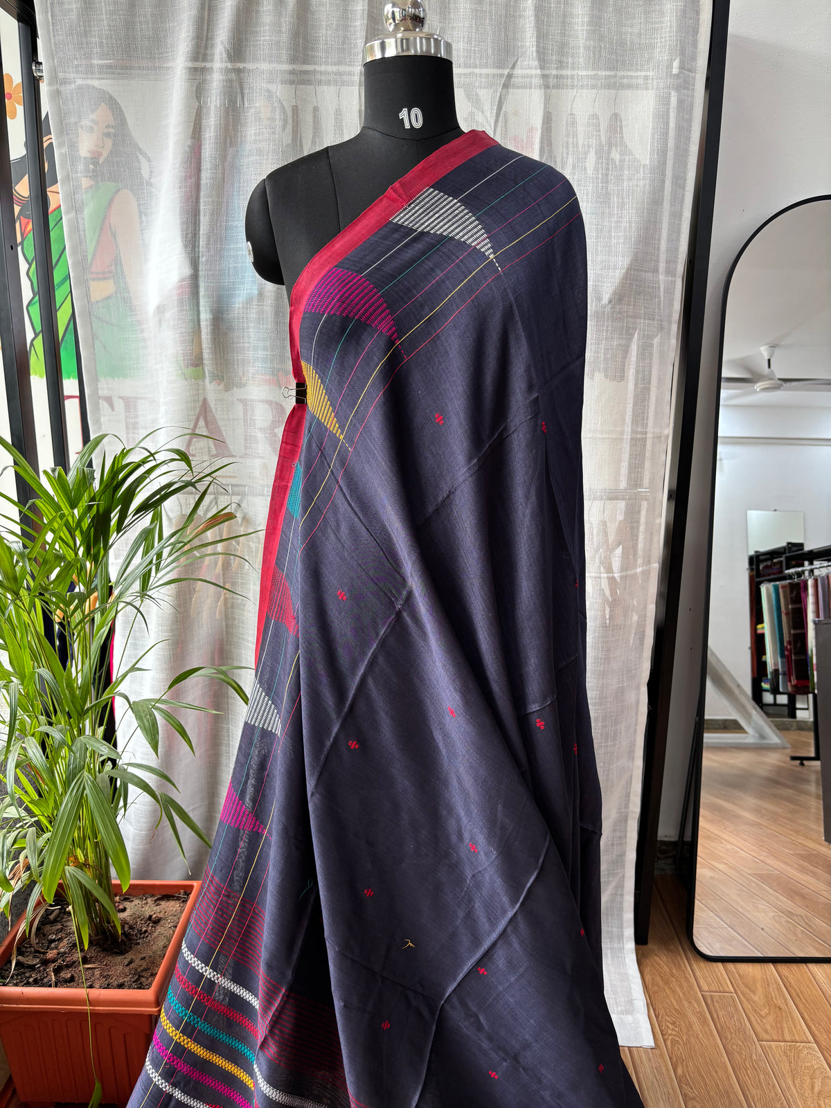 BLUE JAMDANI SAREE